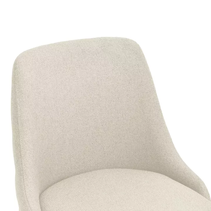 Καρέκλα Zedna pakoworld μπεζ ύφασμα με μαύρα μεταλλικά πόδια 51x58x84εκ