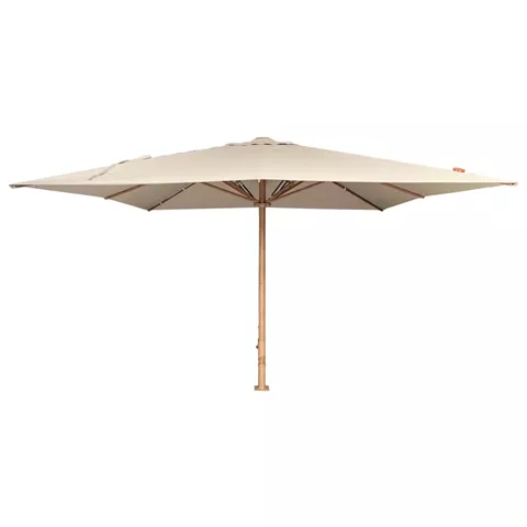 PROFESSIONAL UMBRELLA 4x4m GLADELL HM6605.02 HEAT TRANSFER ALUMINUM--ACRYLIC SHADE IN BEIGE