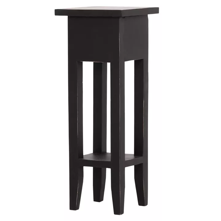 ΒΟΗΘΗΤΙΚΟ ΤΡΑΠΕΖΑΚΙ RAMU HM9484.02 ΑΠΟ ΜΑΟΝΙ ΞΥΛΟ ΜΑΥΡΟ ΜΕ ΣΥΡΤΑΡΑΚΙ 25x25x66,5Υεκ