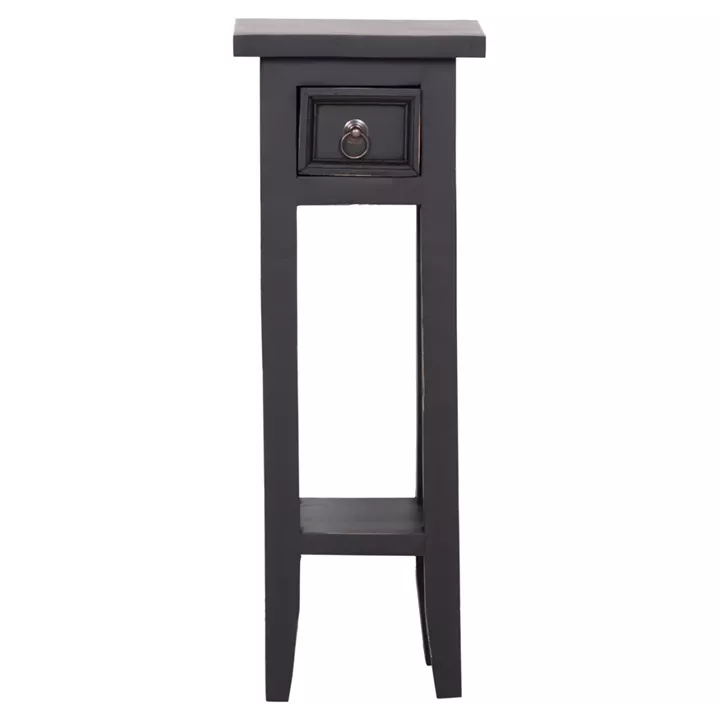 ΒΟΗΘΗΤΙΚΟ ΤΡΑΠΕΖΑΚΙ RAMU HM9484.02 ΑΠΟ ΜΑΟΝΙ ΞΥΛΟ ΜΑΥΡΟ ΜΕ ΣΥΡΤΑΡΑΚΙ 25x25x66,5Υεκ