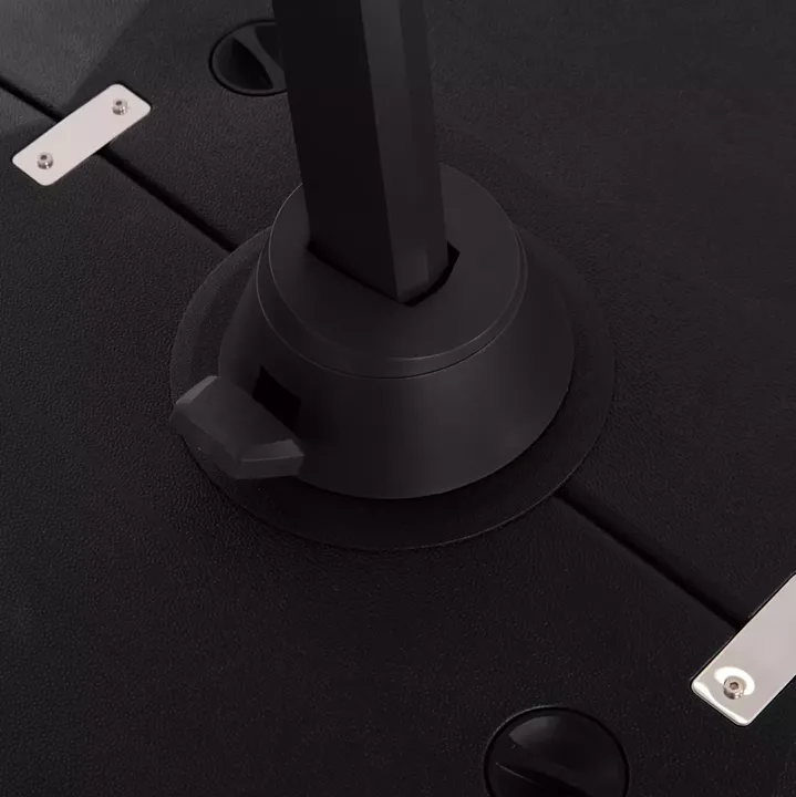 PROFESSIONAL UMBRELLA 2.7x2.7m WITH WATER BASE JAVANTE HM10857.01 GREY ALUM. & SHADE