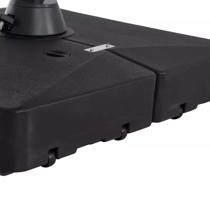 PROFESSIONAL UMBRELLA 2.7x2.7m WITH WATER BASE JAVANTE HM10857.01 GREY ALUM. & SHADE