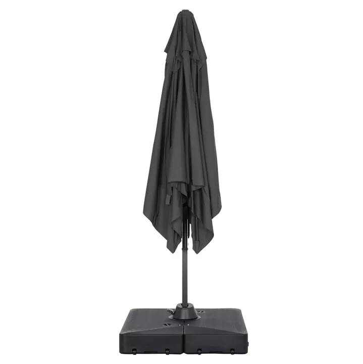 PROFESSIONAL UMBRELLA 2.7x2.7m WITH WATER BASE JAVANTE HM10857.01 GREY ALUM. & SHADE