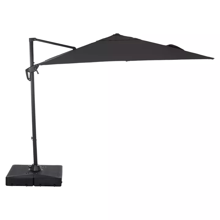 PROFESSIONAL UMBRELLA 2.7x2.7m WITH WATER BASE JAVANTE HM10857.01 GREY ALUM. & SHADE