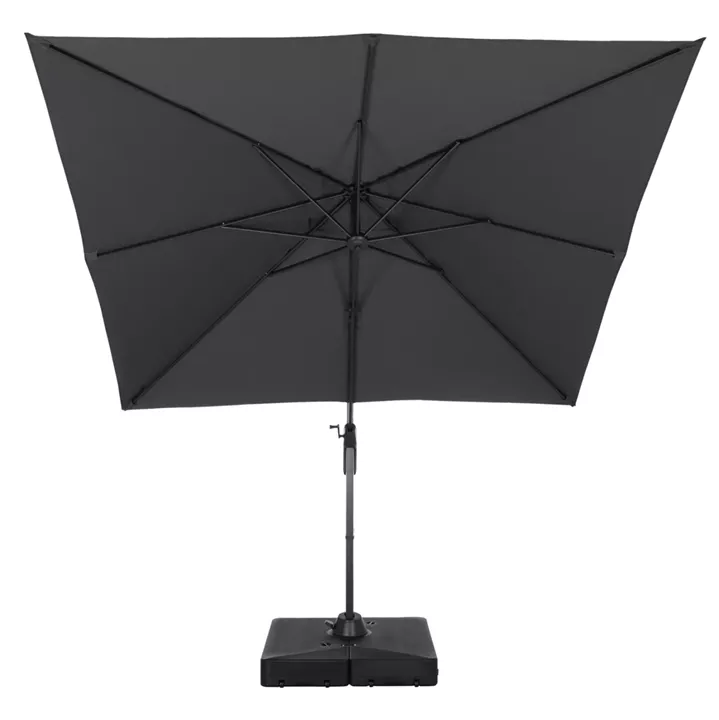 PROFESSIONAL UMBRELLA 2.7x2.7m WITH WATER BASE JAVANTE HM10857.01 GREY ALUM. & SHADE