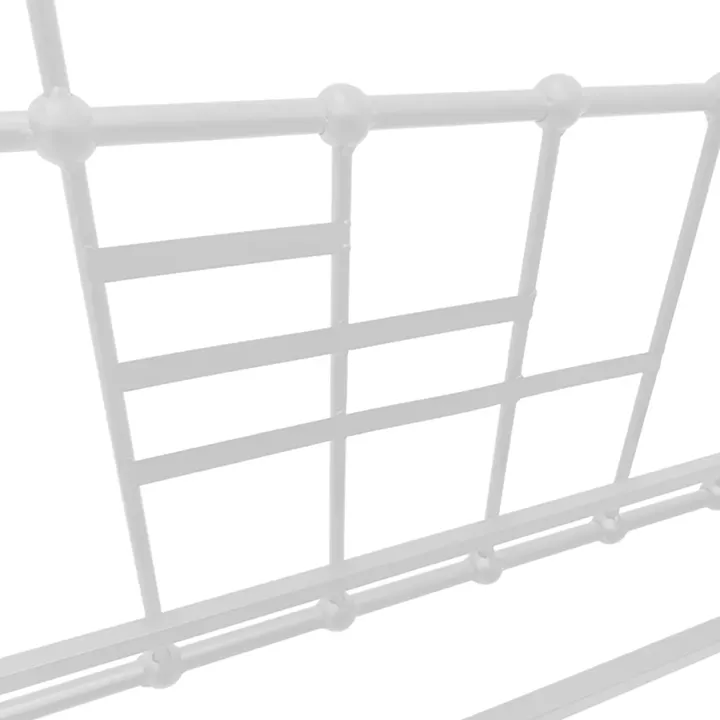 Κρεβάτι-Καναπές Routha pakoworld μεταλλικός λευκό 90x190εκ