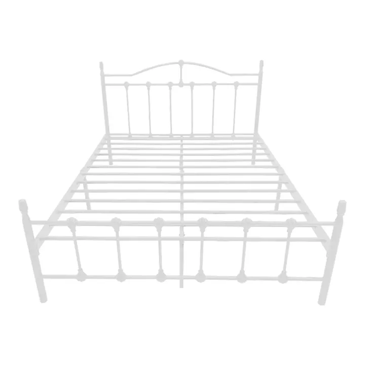 Κρεβάτι Wotso pakoworld μεταλλικό λευκό 150x200εκ