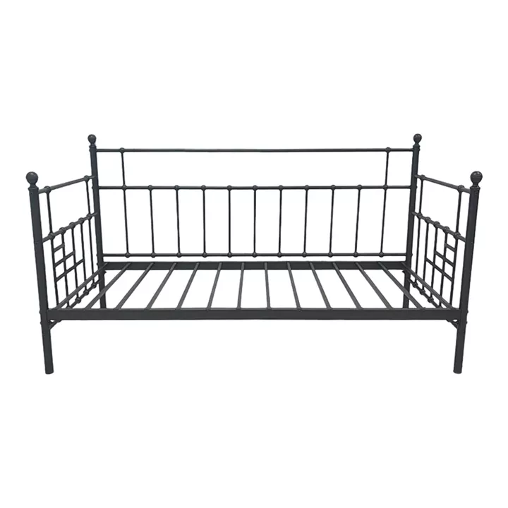 Routha pakoworld sofa bed, black metal, 90x190cm