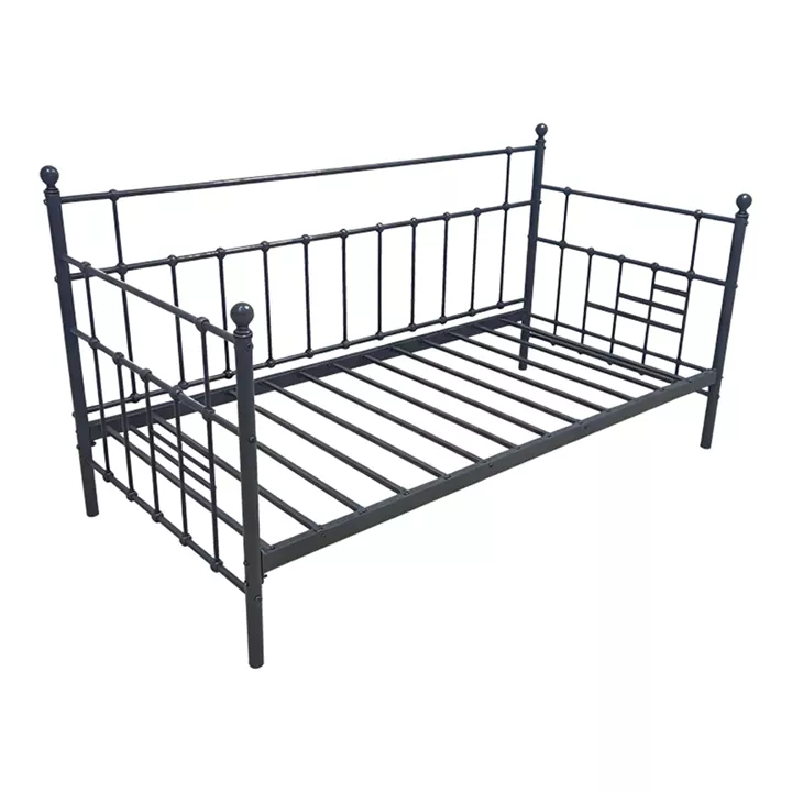 Routha pakoworld sofa bed, black metal, 90x190cm