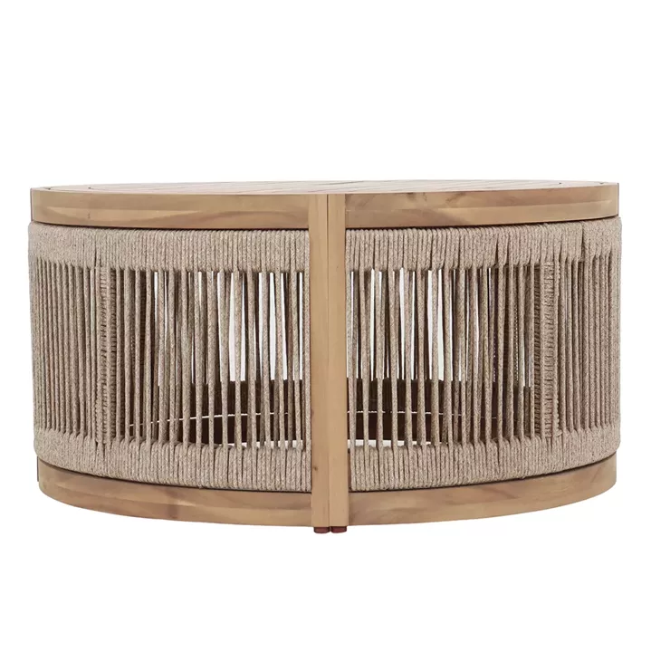 ΤΡΑΠΕΖΙ ΜΕΣΗΣ ΕΞ.ΧΩΡΟΥ ΣΤΡΟΓΓΥΛΟ MORMONT HM6262.01 ΞΥΛΟ ΑΚΑΚΙΑΣ-ΣΧΟΙΝΙ ΜΠΕΖ Φ60x40Υεκ