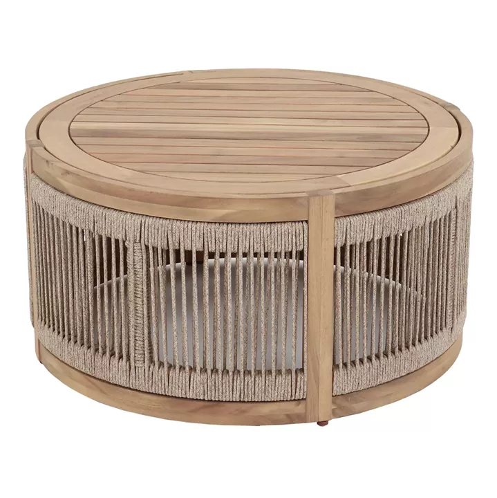 ΤΡΑΠΕΖΙ ΜΕΣΗΣ ΕΞ.ΧΩΡΟΥ ΣΤΡΟΓΓΥΛΟ MORMONT HM6262.01 ΞΥΛΟ ΑΚΑΚΙΑΣ-ΣΧΟΙΝΙ ΜΠΕΖ Φ60x40Υεκ