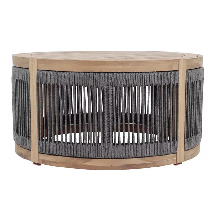 ΤΡΑΠΕΖΙ ΜΕΣΗΣ ΕΞ.ΧΩΡΟΥ ΣΤΡΟΓΓΥΛΟ MORMONT HM6262.02 ΞΥΛΟ ΑΚΑΚΙΑΣ-ΣΧΟΙΝΙ ΓΚΡΙ Φ60x40Υ