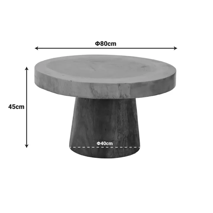 Coffee table Nepal pakoworld walnut suar wood D80x45cm