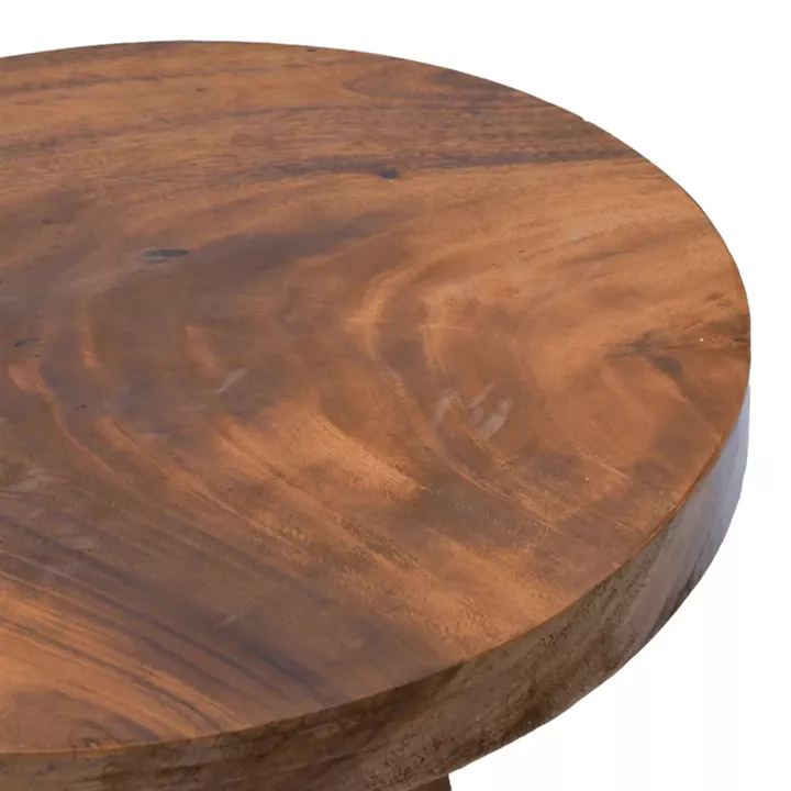 Coffee table Nepal pakoworld walnut suar wood D80x45cm