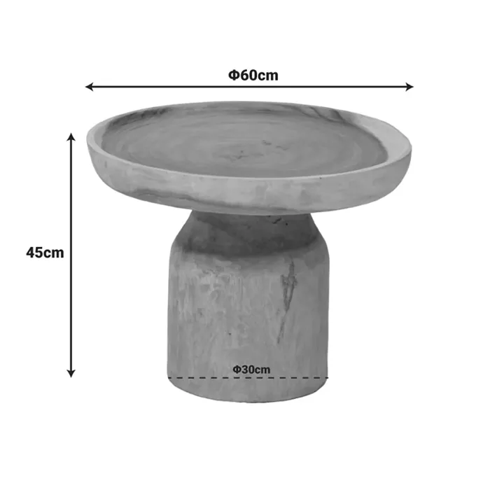 Coffee table Tobola pakoworld suar wood in natural color D60x45cm