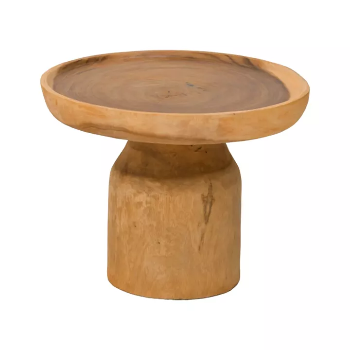 Coffee table Tobola pakoworld suar wood in natural color D60x45cm