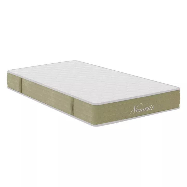 Bed with mattress Nevil-Nemesis pakoworld PU white 100x200cm