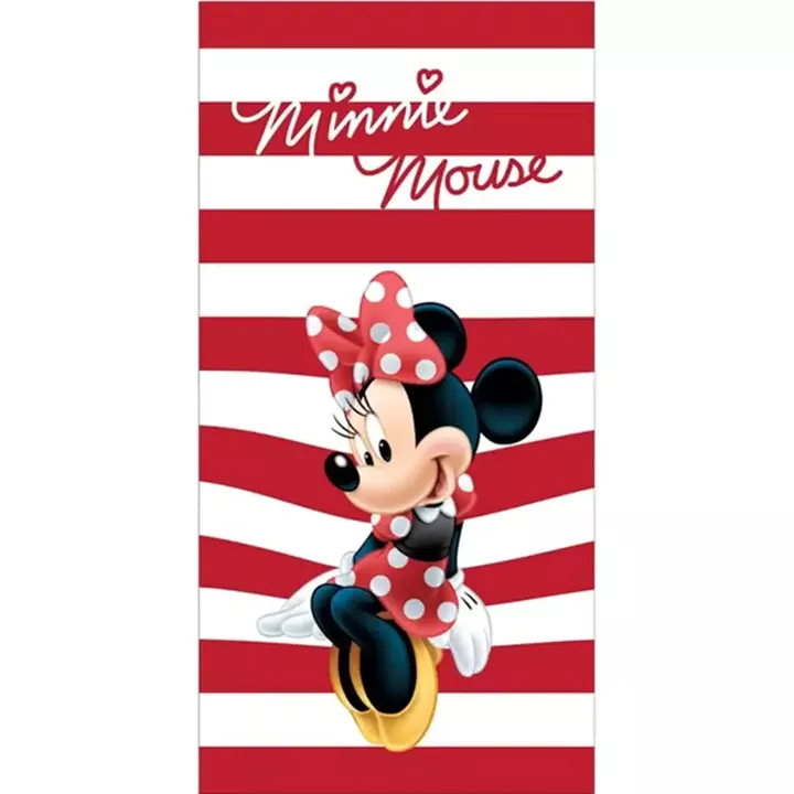 Πετσέτα Θαλάσσης Βαμβακερή Βελούδινη Striped Minnie