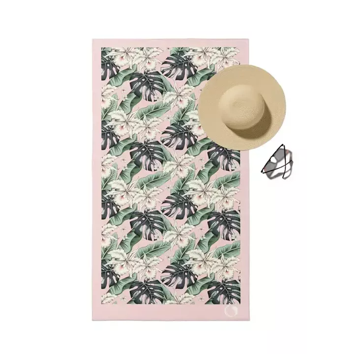 Πετσέτα Θαλάσσης Microfiber Quick Dry Monstera