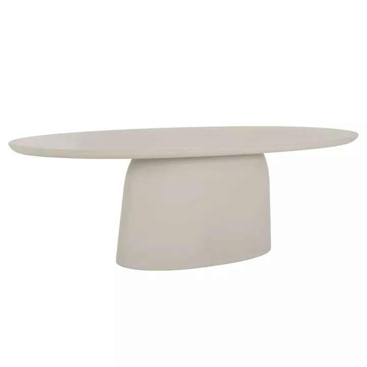 OVAL DINING TABLE BRECCAN HM6577.02 BEIGE FIBER CEMENT 240x100x75Hcm.