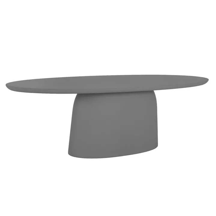 DINING TABLE OVAL BRECCAN HM6576.01 GREY FIBER CEMENT 200x100x75Hcm