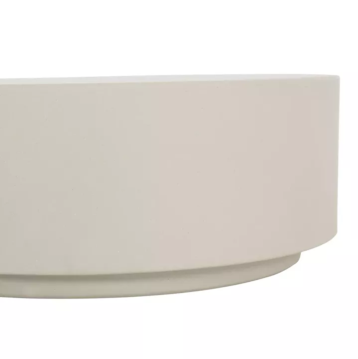 ΤΡΑΠΕΖΙ ΜΕΣΗΣ ΣΤΡΟΓΓΥΛΟ KYOKO HM6579.02 ΜΠΕΖ FIBER CEMENT Φ90x34Υεκ.