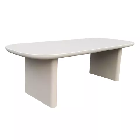 DINING TABLE AZAMI HM6601.02 BEIGE FIBER CEMENT 300x112x75Hcm