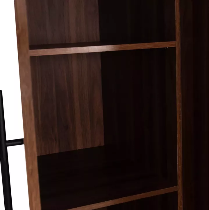 WARDROBE 3-LEAF WITH 2 DRAWERS CARYS HM746.11 MELAMINE IN WALNUT/WENGE 150x55.5x160Hcm