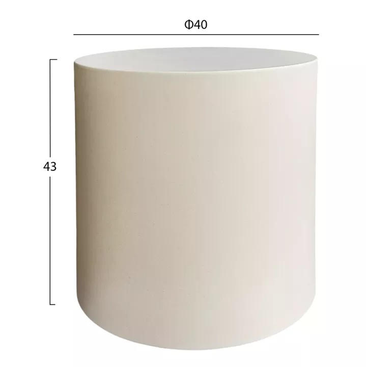 ROUND OUTDOOR COFFEE TABLE KYOKO HM6592.02 BEIGE FIBER CEMENT Φ40x43Hcm