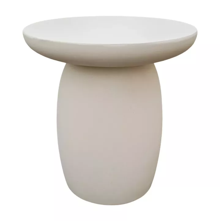 ΤΡΑΠΕΖΙ ΜΕΣΗΣ ΣΤΡΟΓΓΥΛΟ HIKARI HM6593.02 ΜΠΕΖ FIBER CEMENT Φ46x48Υεκ.