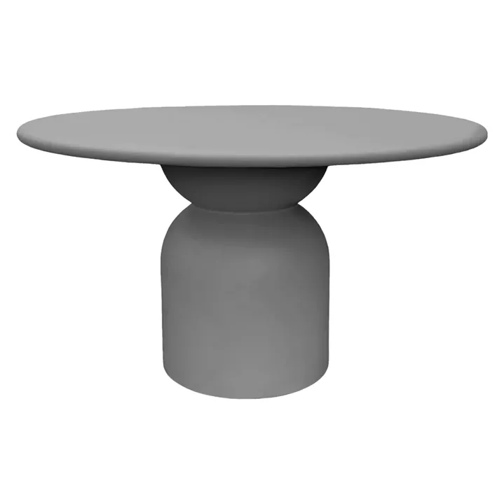 ROUND DINING TABLE KAZVIN HM6582.01 GREY FIBER CEMENT Φ130x75Hcm.
