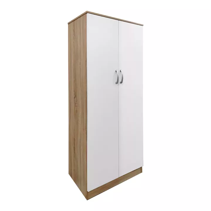 Athos pakoworld six-door wardrobe with loft, sonoma-white, 240x42x240cm