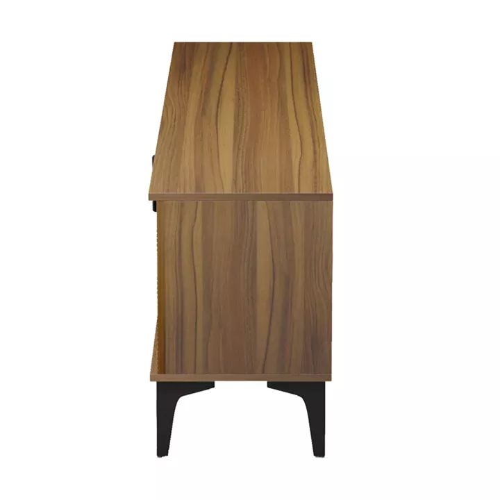 Riba tv cabinet pakoworld walnut-black marble look 180x34x51cm