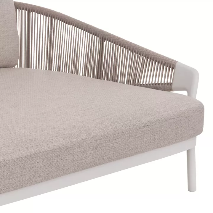 DAYBED ΣΕΙΡΑ XANTION HM6474.02 ΛΕΥΚΟ ΑΛΟΥΜΙΝΙΟ--ΣΧΟΙΝΙ--OLEFIN 157x147x88Υεκ