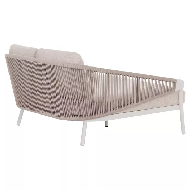 DAYBED ΣΕΙΡΑ XANTION HM6474.02 ΛΕΥΚΟ ΑΛΟΥΜΙΝΙΟ--ΣΧΟΙΝΙ--OLEFIN 157x147x88Υεκ