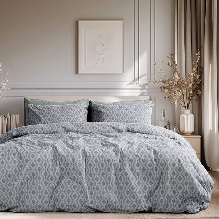Beauty Home Σετ κουβερλί μονό Moments Αrt 12564 160x230 Ανθρακί