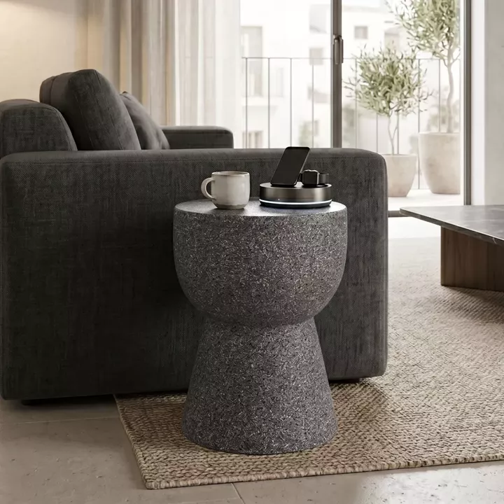 Side table Efria pakoworld grey MGO D33x46cm