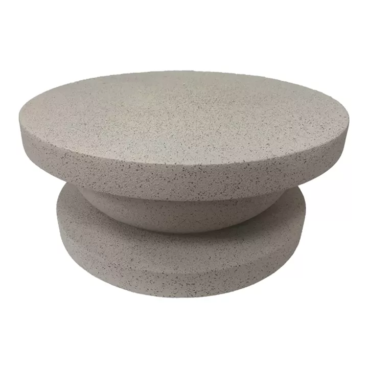 Coffee table Cerba pakoworld ecru MGO D70x30cm