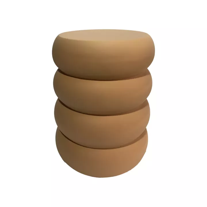 Βοηθητικό τραπέζι Venezia pakoworld MGO  terracotta Φ35x46εκ