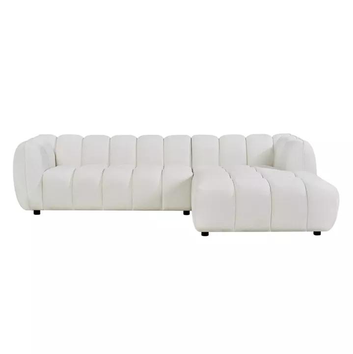 ΚΑΝΑΠΕΣ ΓΩΝΙΑ (ΔΕΞΙΑ) LYKKE HM3326.02R ΕΚΡΟΥ ΥΦΑΣΜΑ 280x89-165(η γωνία)x70Υεκ
