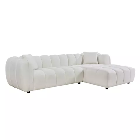 ΚΑΝΑΠΕΣ ΓΩΝΙΑ (ΔΕΞΙΑ) LYKKE HM3326.02R ΕΚΡΟΥ ΥΦΑΣΜΑ 280x89-165(η γωνία)x70Υεκ
