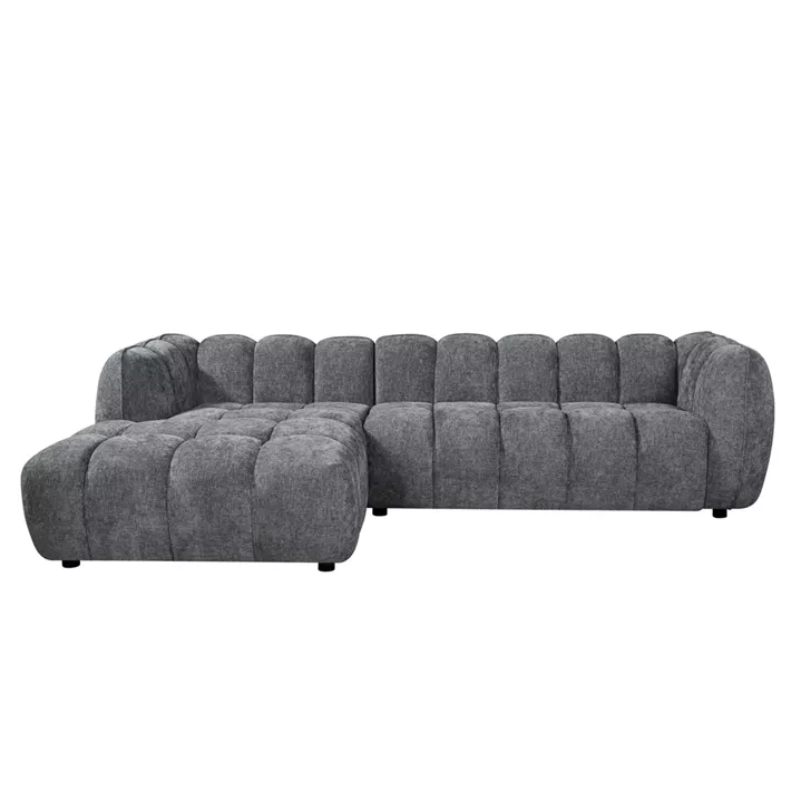 CORNER SOFA (LEFT) LYKKE HM3326.01L GREY FABRIC 280x89-165(chaise)x70Hcm.
