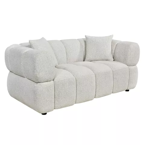 ΚΑΝΑΠΕΣ 2-ΘΕΣΙΟΣ NORIKA HM3332.02 ΕΚΡΟΥ ΥΦΑΣΜΑ 172x91x72Υεκ.