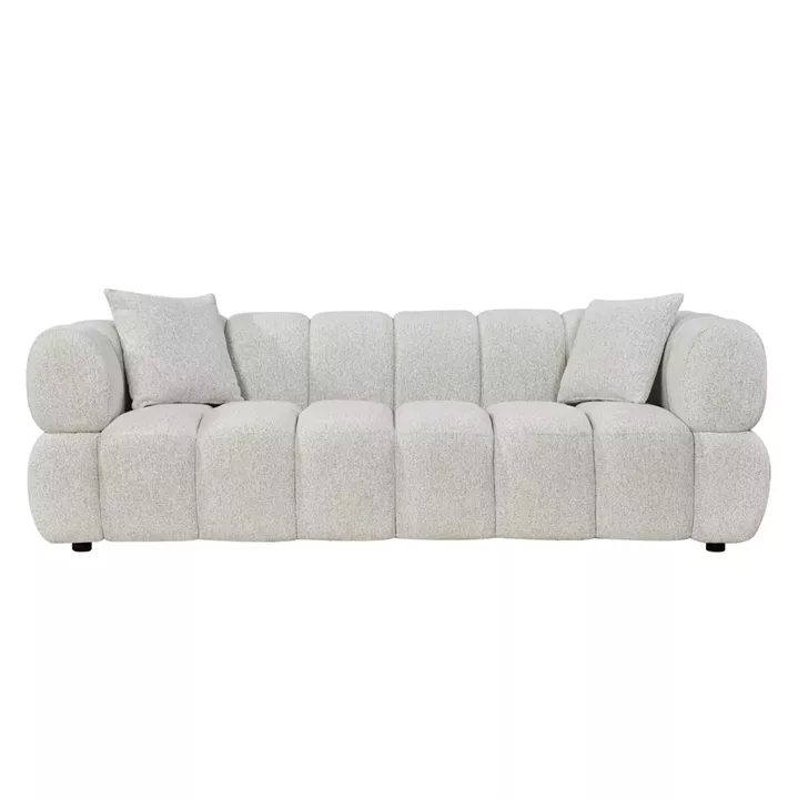 ΚΑΝΑΠΕΣ 3-ΘΕΣΙΟΣ NORIKA HM3331.02 ΕΚΡΟΥ ΥΦΑΣΜΑ 228x91x72Υεκ.