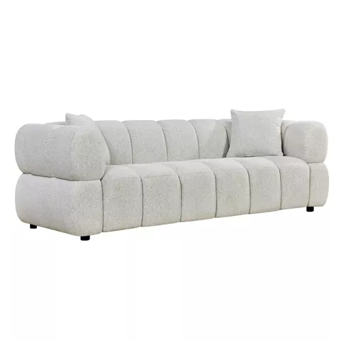 ΚΑΝΑΠΕΣ 3-ΘΕΣΙΟΣ NORIKA HM3331.02 ΕΚΡΟΥ ΥΦΑΣΜΑ 228x91x72Υεκ.