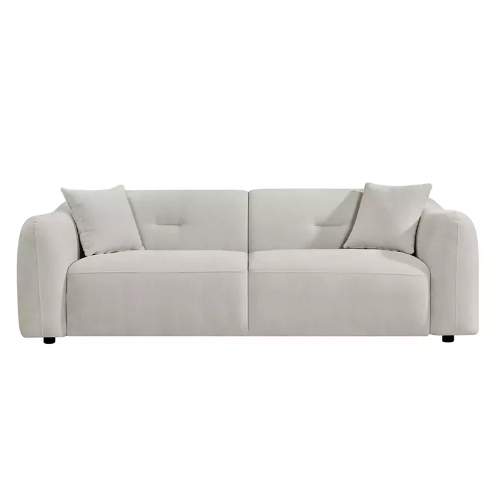 ΚΑΝΑΠΕΣ 3-ΘΕΣΙΟΣ JUNOA HM3333.02 ΕΚΡΟΥ ΥΦΑΣΜΑ 228x89x74Υεκ
