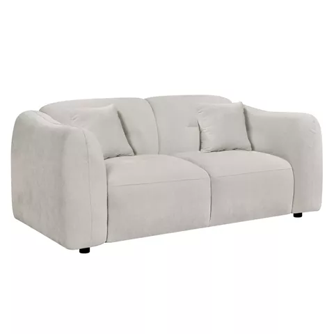 ΚΑΝΑΠΕΣ 2-ΘΕΣΙΟΣ JUNOA HM3334.02 ΕΚΡΟΥ ΥΦΑΣΜΑ 172x89x74Υεκ