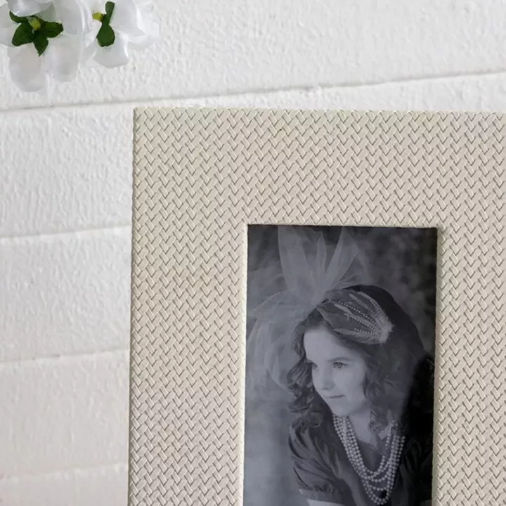 Artekko Lisa MDF Κορνίζα με Λευκό Τεχνόδερμα για Φωτογραφία 3.5x5.5