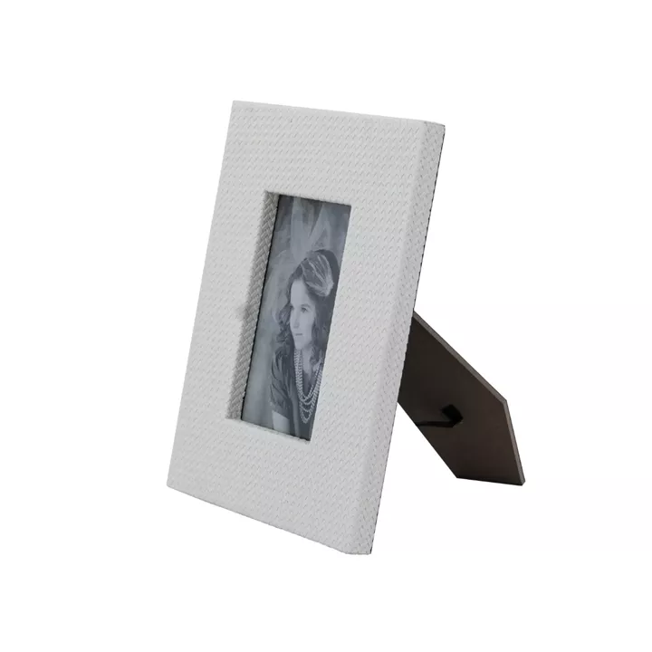 Artekko Lisa MDF Κορνίζα με Λευκό Τεχνόδερμα για Φωτογραφία 3.5x5.5