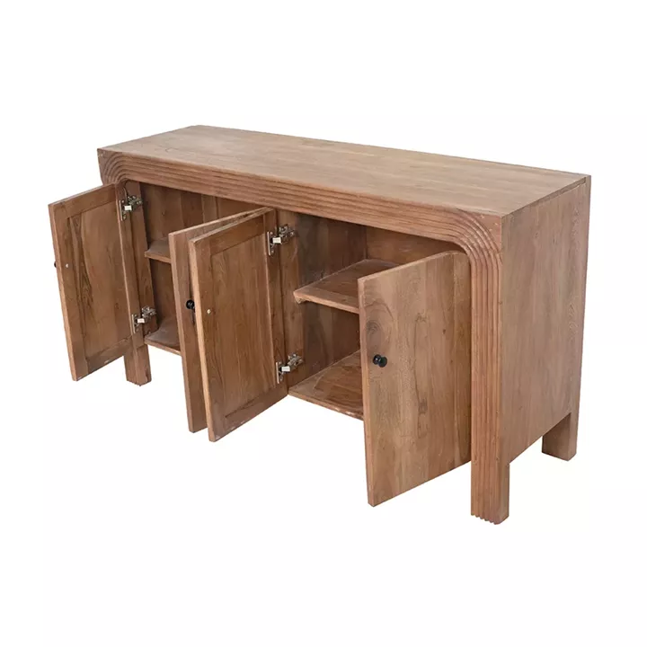 Artekko Veil Καφέ Μπουφές από Ξύλο Ακακίας (137.2x40.6x75.8)cm